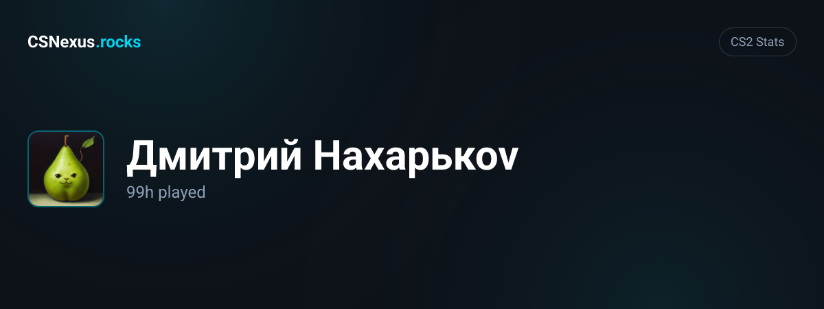 CS2 stats card for Дмитрий Нахарькоv