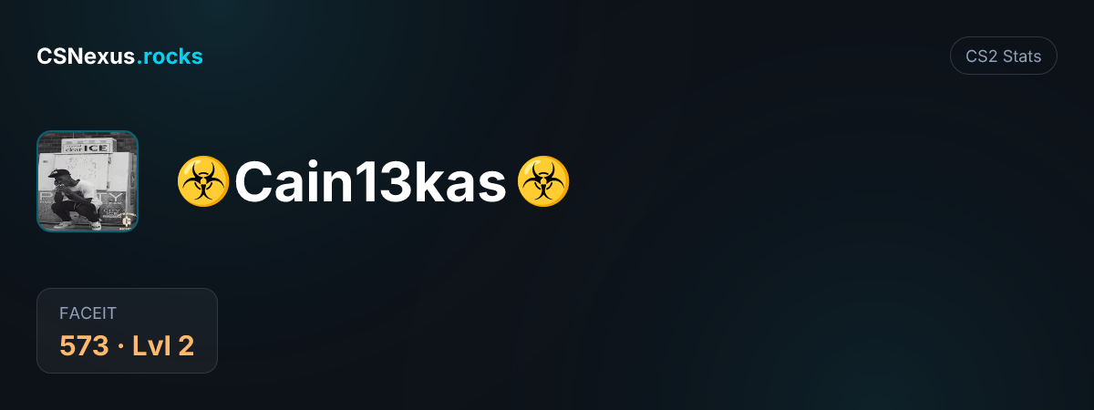 CS2 stats card for ☣Cain13kas☣