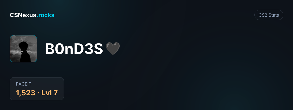 CS2 stats for B0nD3S🖤