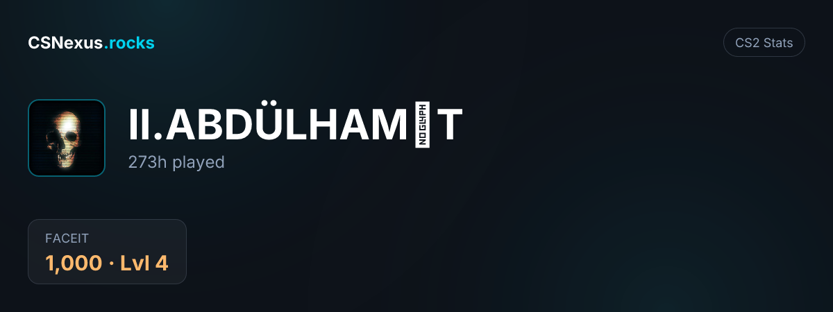 CS2 stats card for II.ABDÜLHAMİT