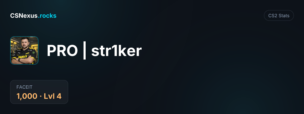 CS2 stats card for PRO | str1ker
