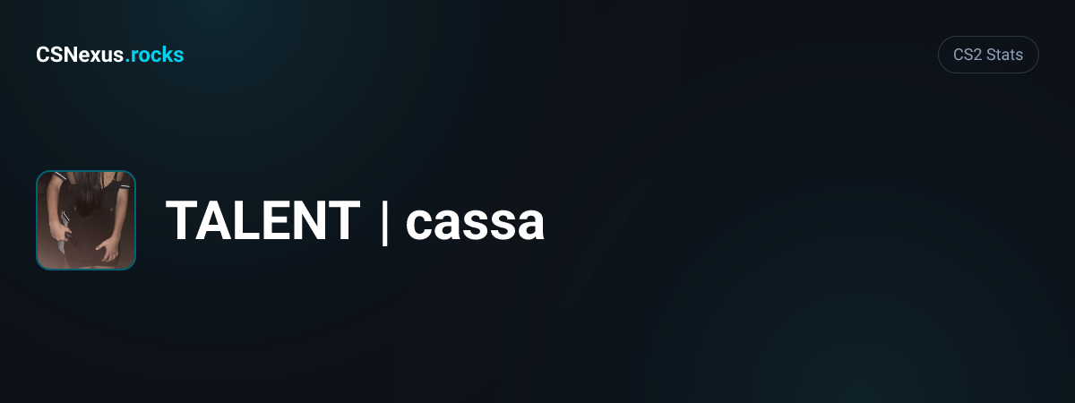 CS2 stats card for TALENT | сassa