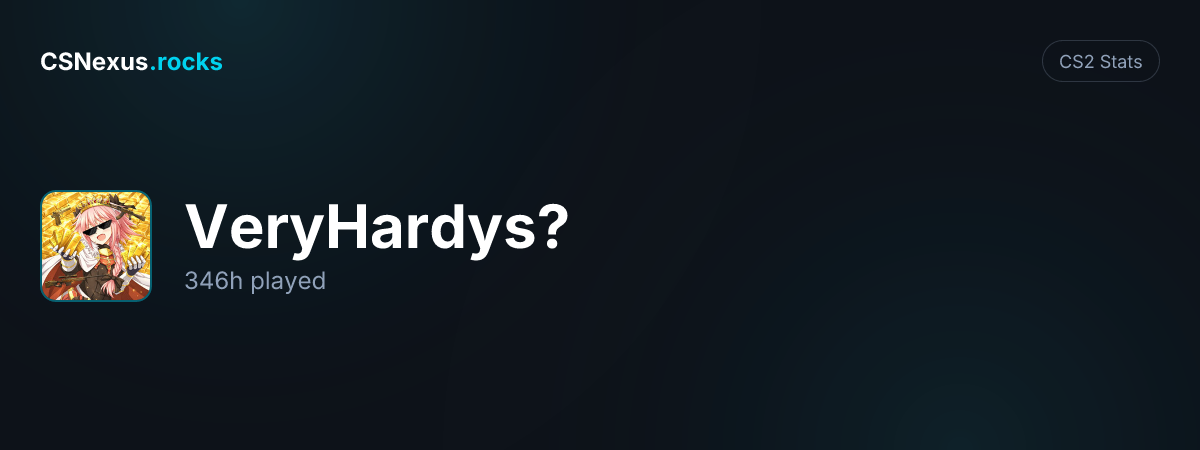 CS2 stats card for VeryHardys?