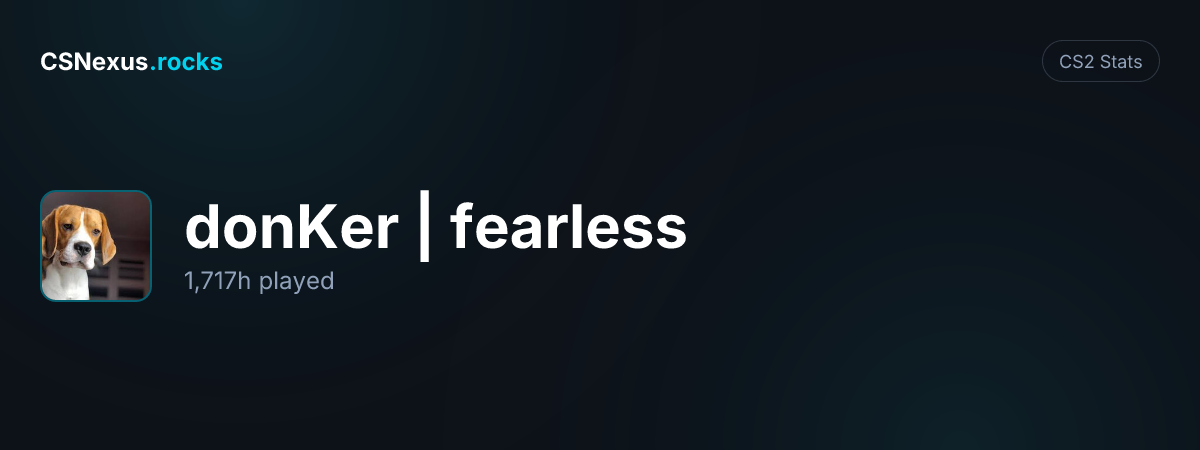 CS2 stats card for donKer | fearless