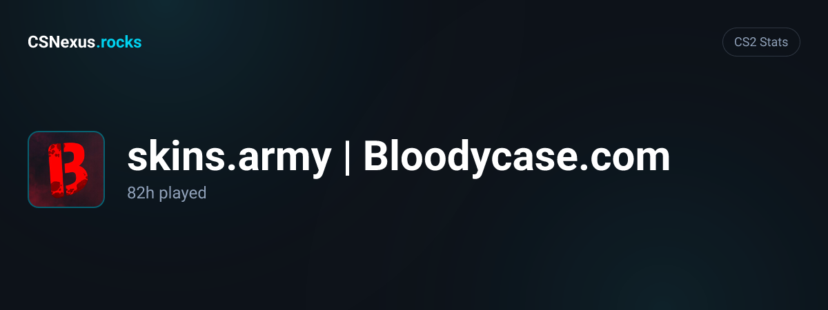 CS2 stats card for skins.army | Bloodycase.com