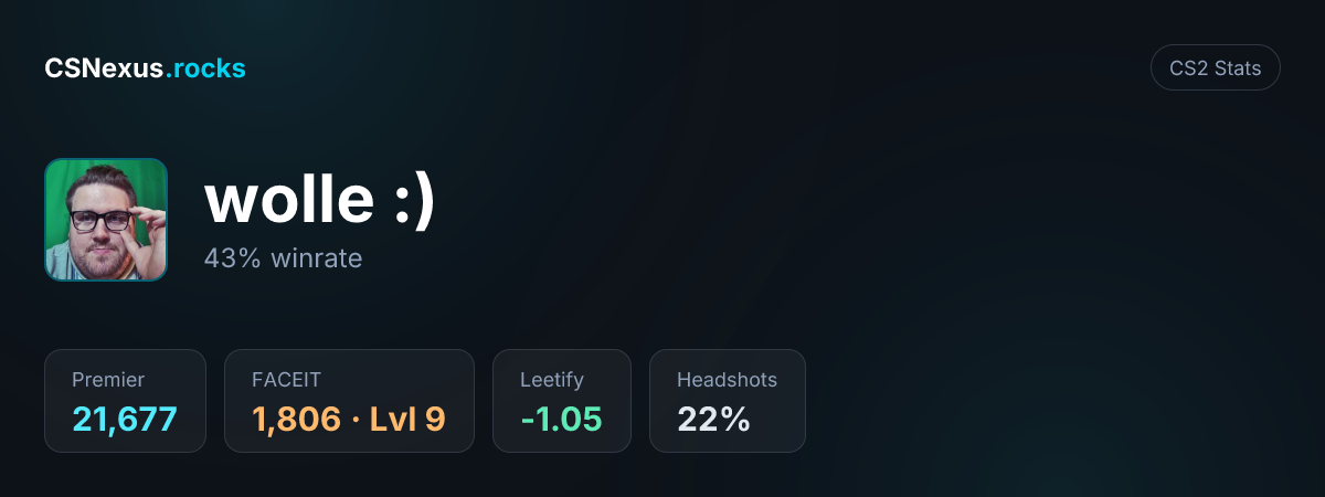 CS2 stats card for wolle :)