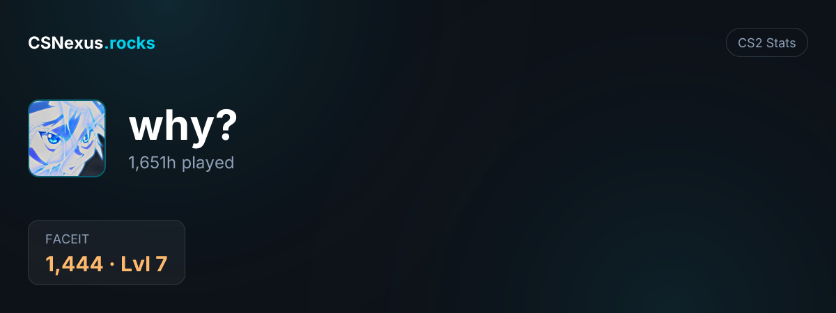 CS2 stats for why?