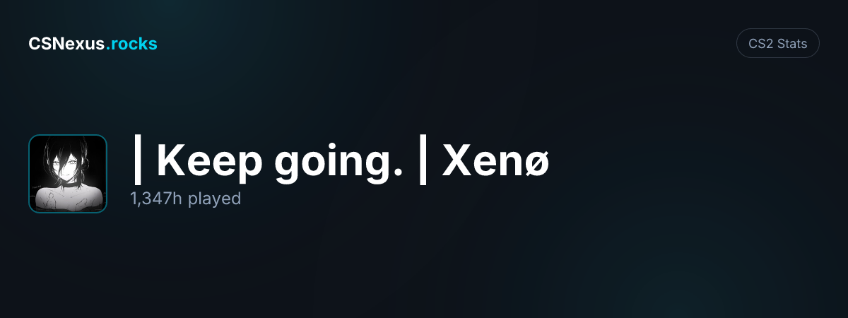 CS2 stats card for | Keep going. | Xenø