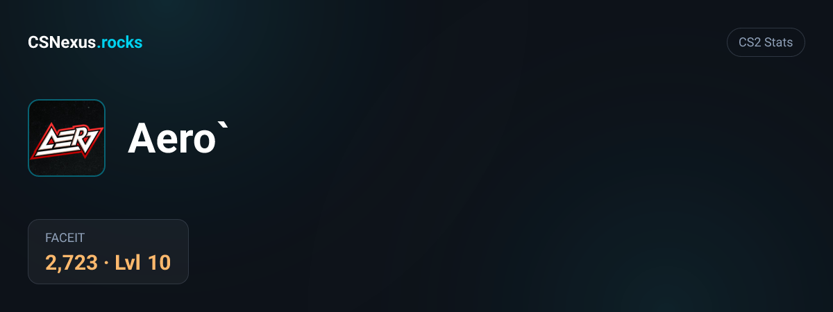 CS2 stats for Aero`