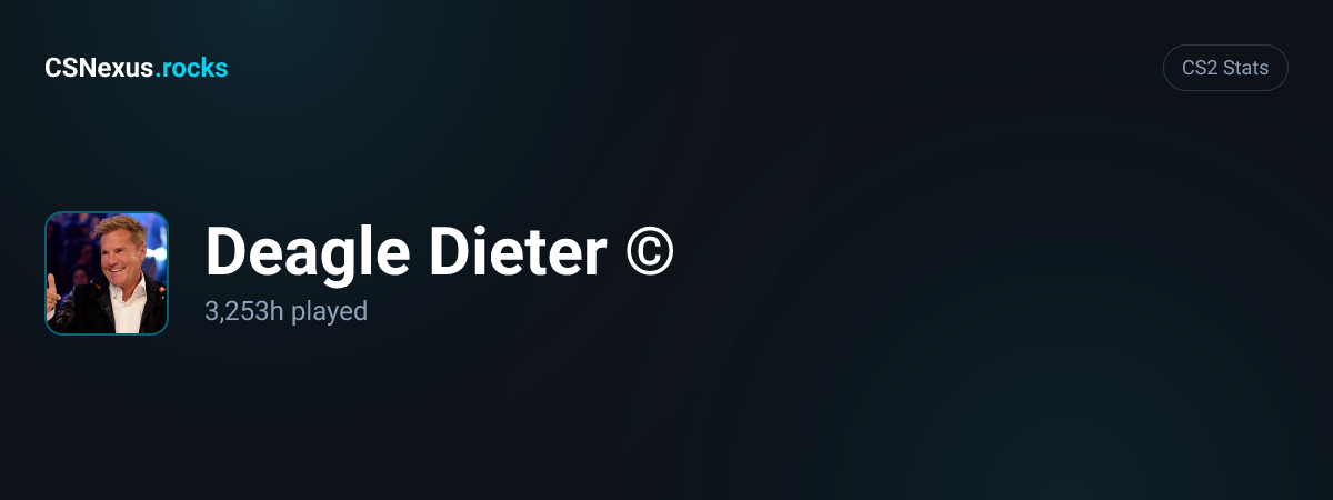 CS2 stats card for Deagle Dieter ©