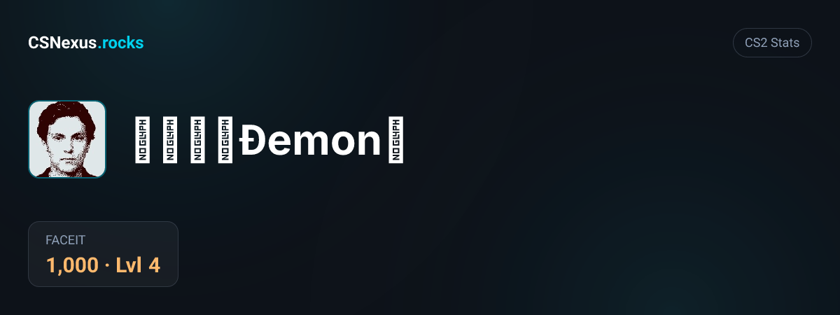 CS2 stats card for ☆๖ۣۜĐemon☆