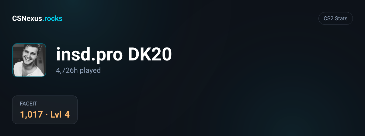 CS2 stats for insd.pro DK20