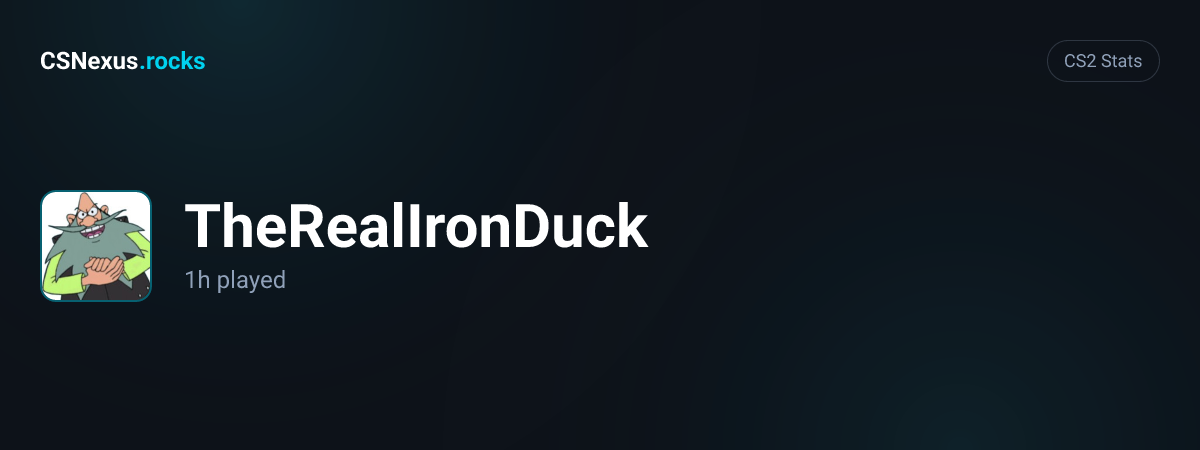 CS2 stats card for TheRealIronDuck