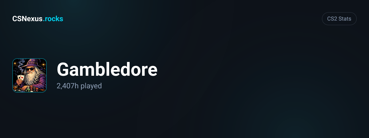CS2 stats card for Gambledore
