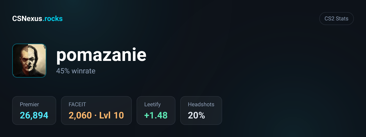CS2 stats for pomazanie