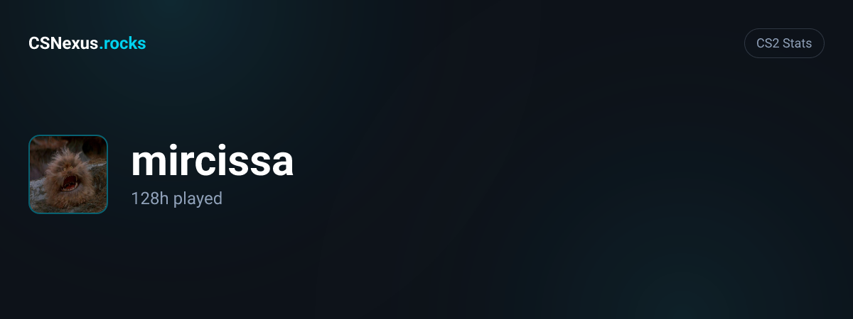 CS2 stats card for mircissa