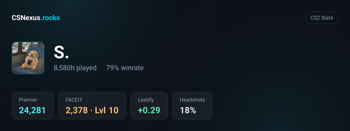 CS2 stats for S.
