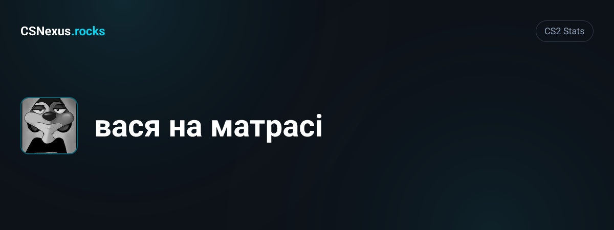 CS2 stats card for вася на матрасі