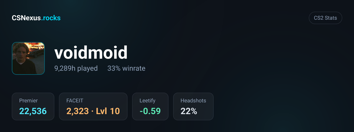CS2 stats for voidmoid
