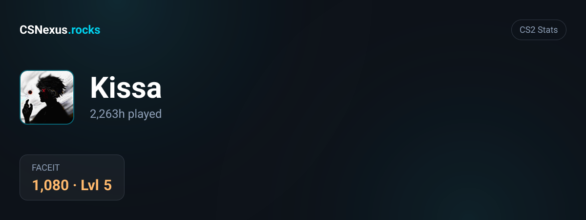 CS2 stats for Kissa