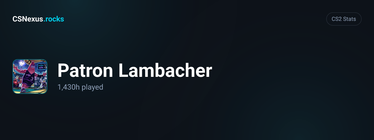 CS2 stats card for Patron Lambacher