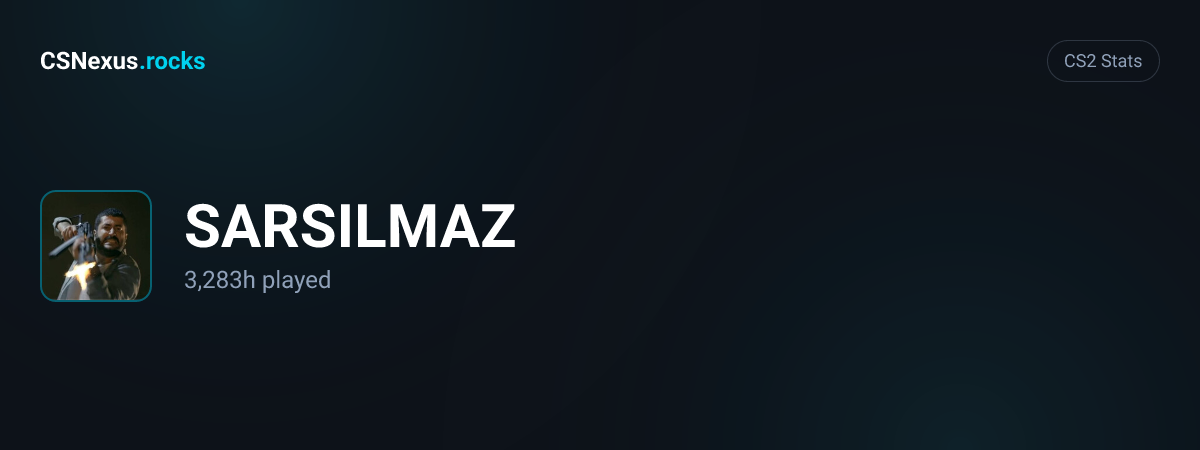CS2 stats card for SARSILMAZ