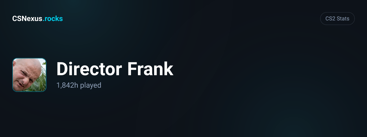 CS2 stats card for Director Frank