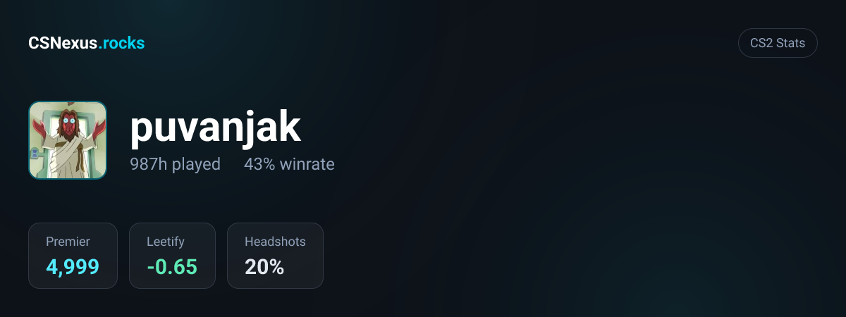 CS2 stats for puvanjak