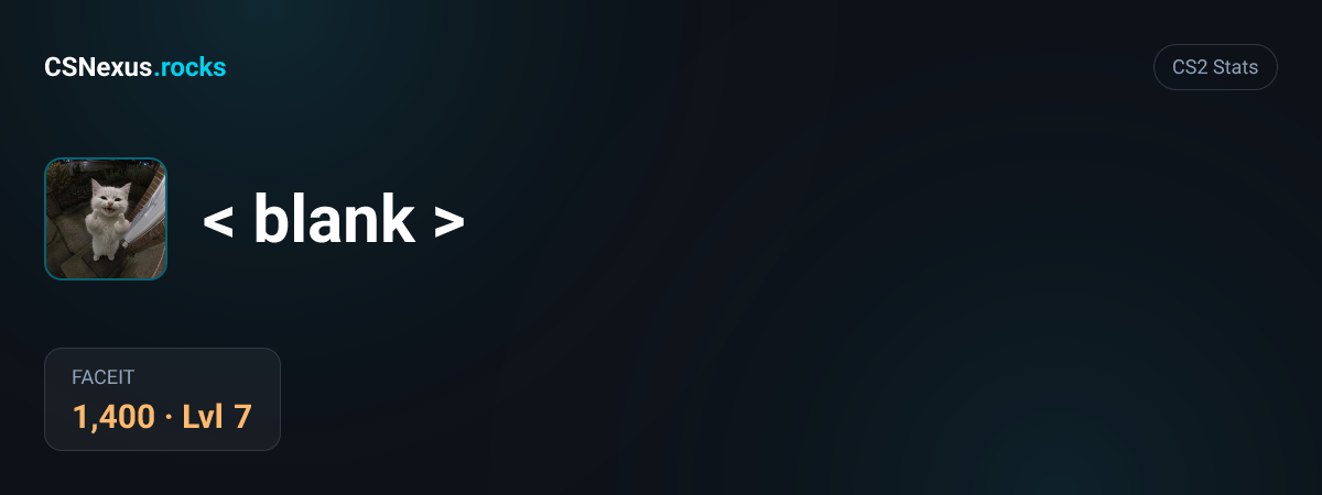 CS2 stats for < blank >