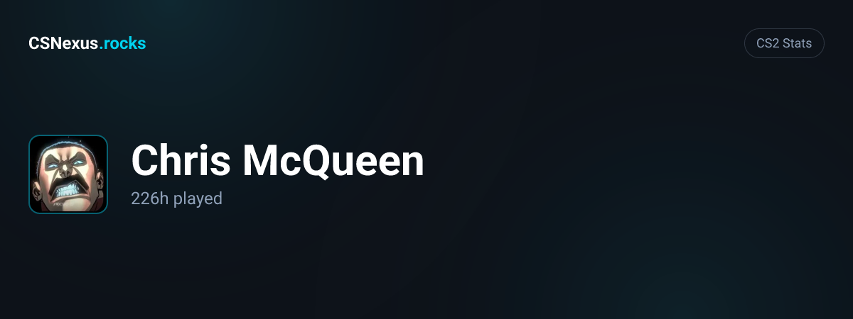 CS2 stats for Chris McQueen