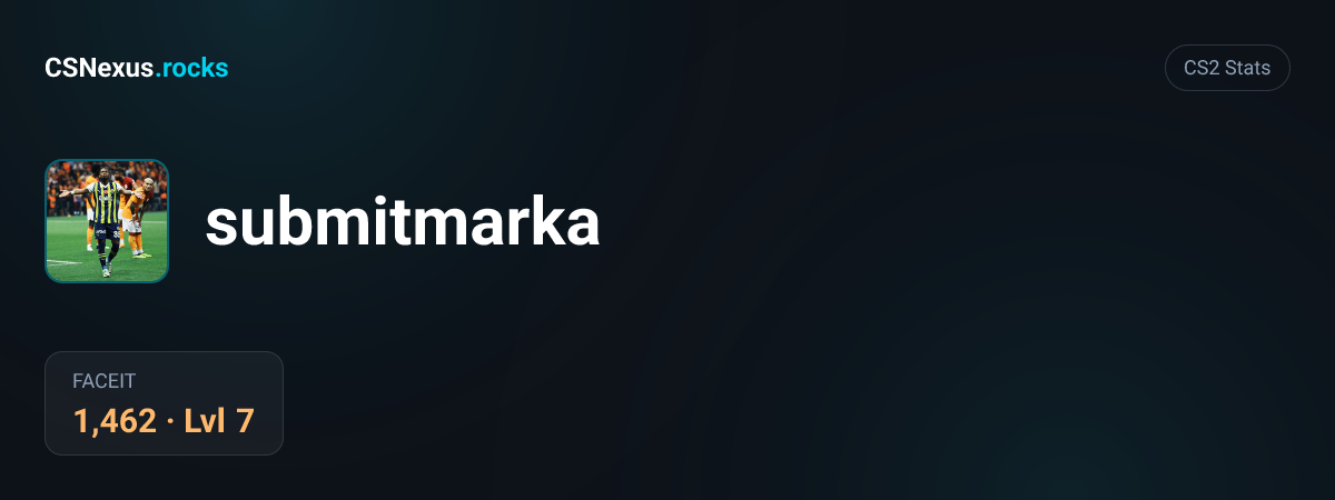 CS2 stats card for submitmarka