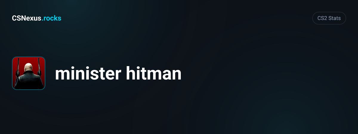 CS2 stats card for minister hitman