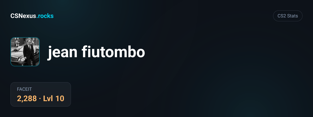 CS2 stats card for jean fiutombo