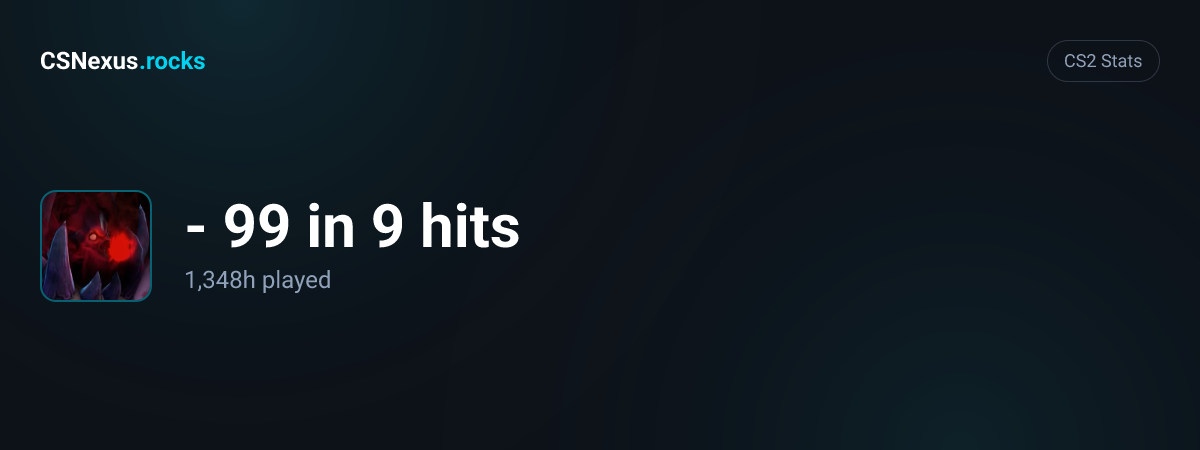 CS2 stats for - 99 in 9 hits