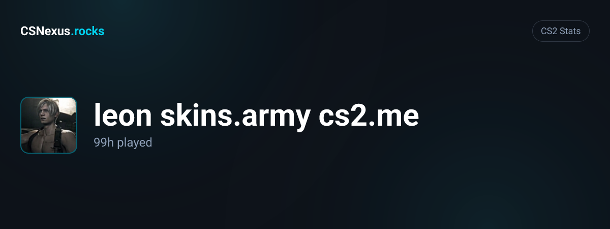 CS2 stats for leon skins.army cs2.me