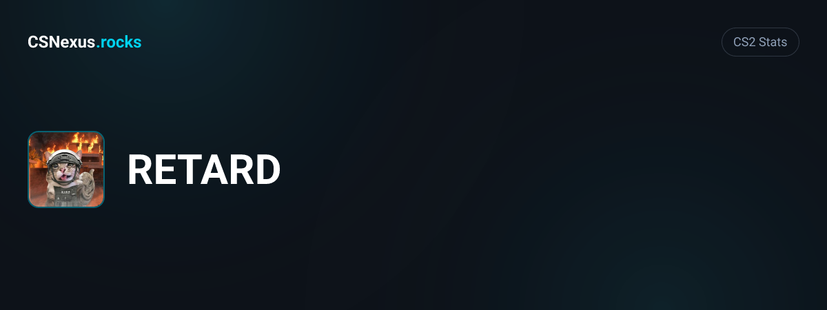 CS2 stats card for RETARD