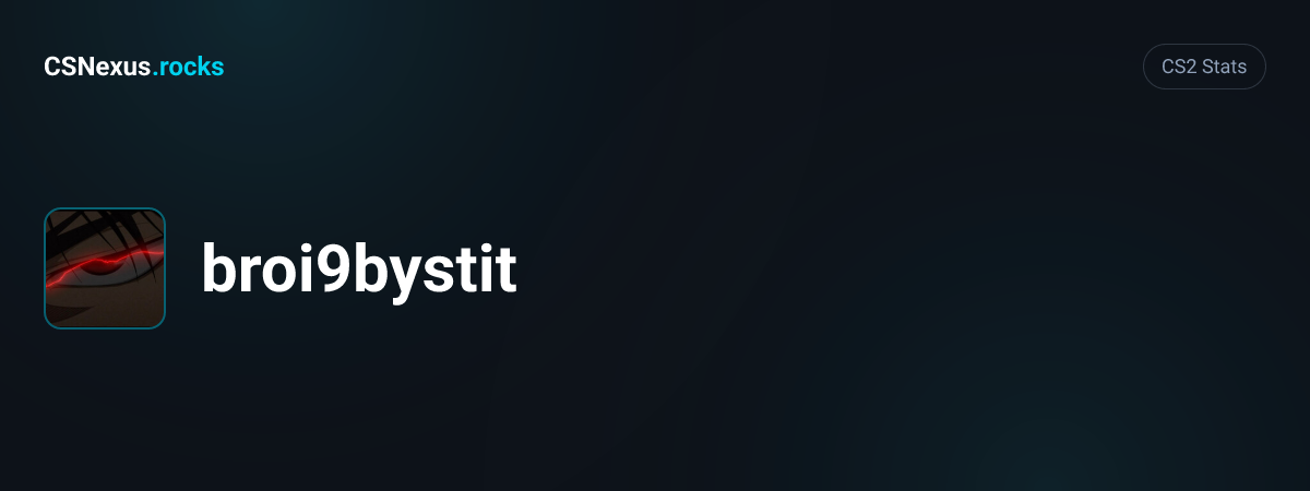 CS2 stats for broi9bystit