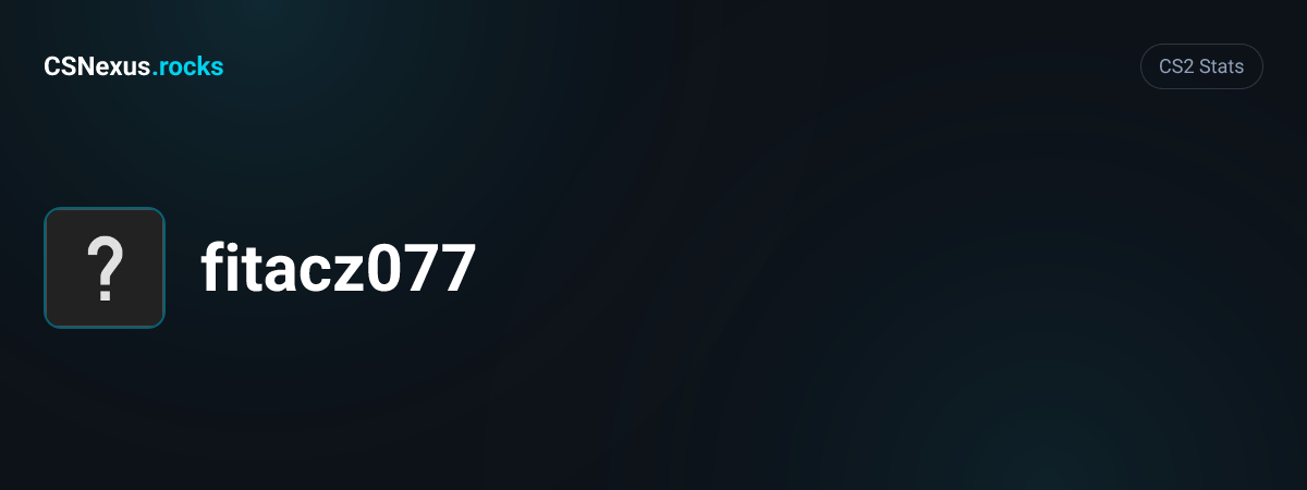 CS2 stats card for fitacz077