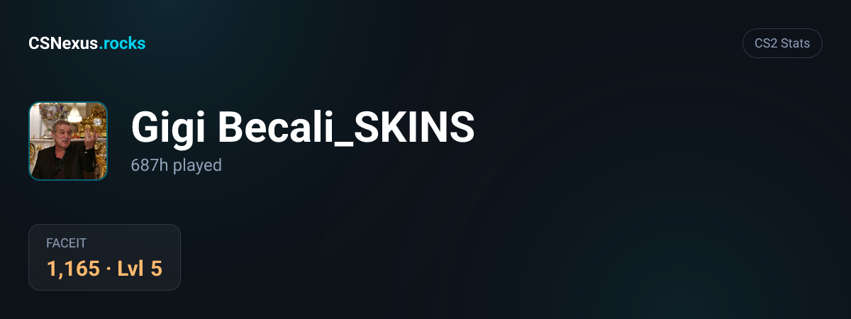 CS2 stats for Gigi Becali_SKINS