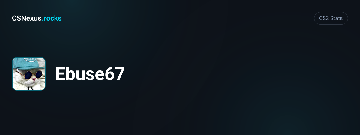 CS2 stats card for Ebuse67