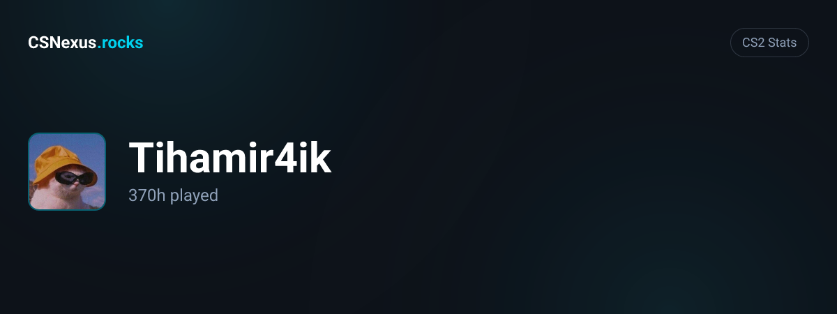 CS2 stats card for Tihamir4ik