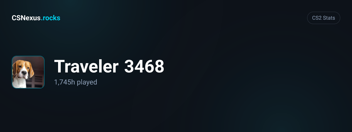 CS2 stats card for Traveler 3468