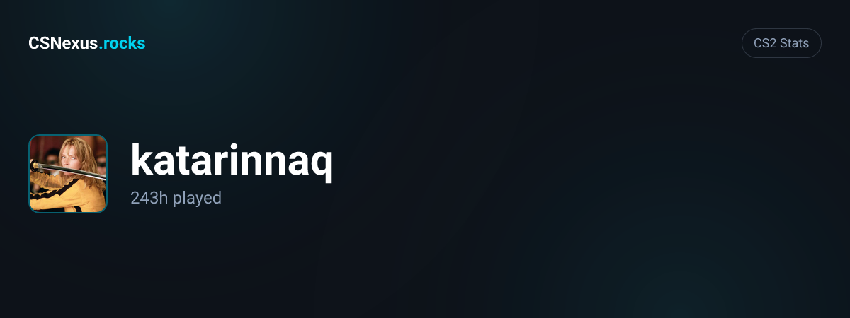 CS2 stats card for katarinnaq