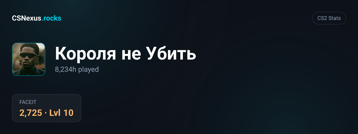 CS2 stats for Короля не Убить
