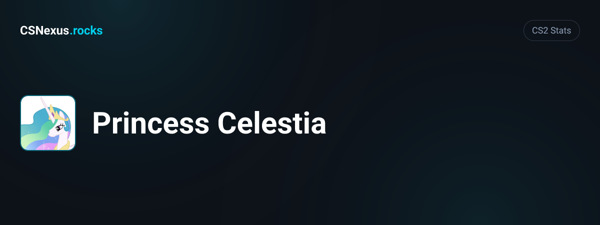 CS2 stats card for Princess Celestia