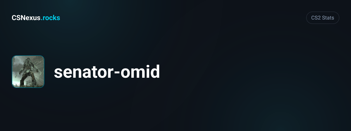 CS2 stats card for senator-omid