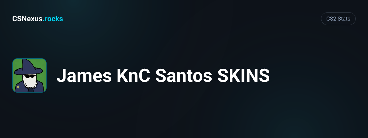 CS2 stats card for James KnC Santos SKINS