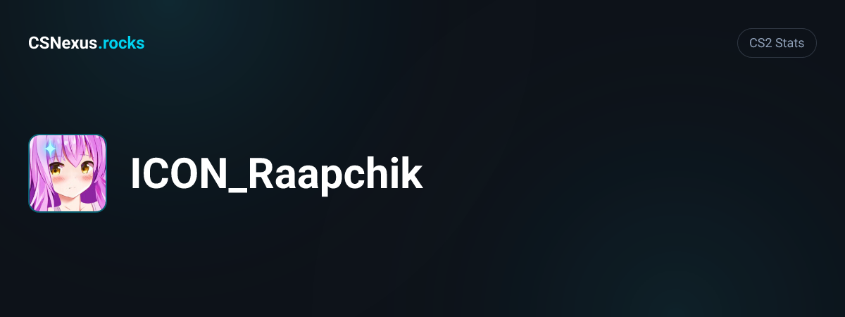CS2 stats card for ICON_Raapchik