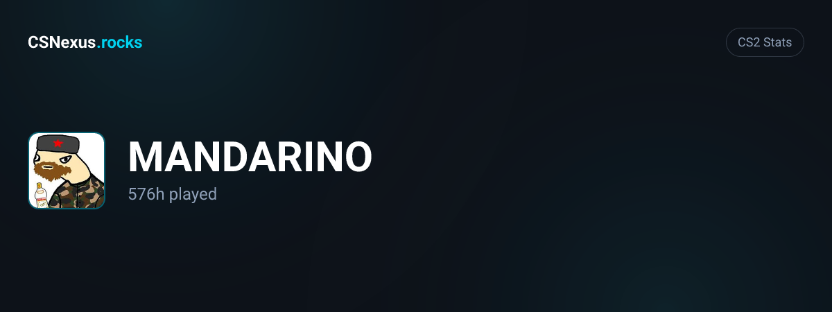 CS2 stats card for MANDARINO