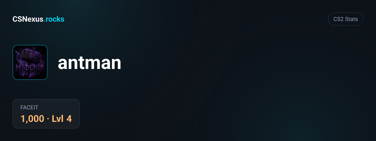 CS2 stats for antman